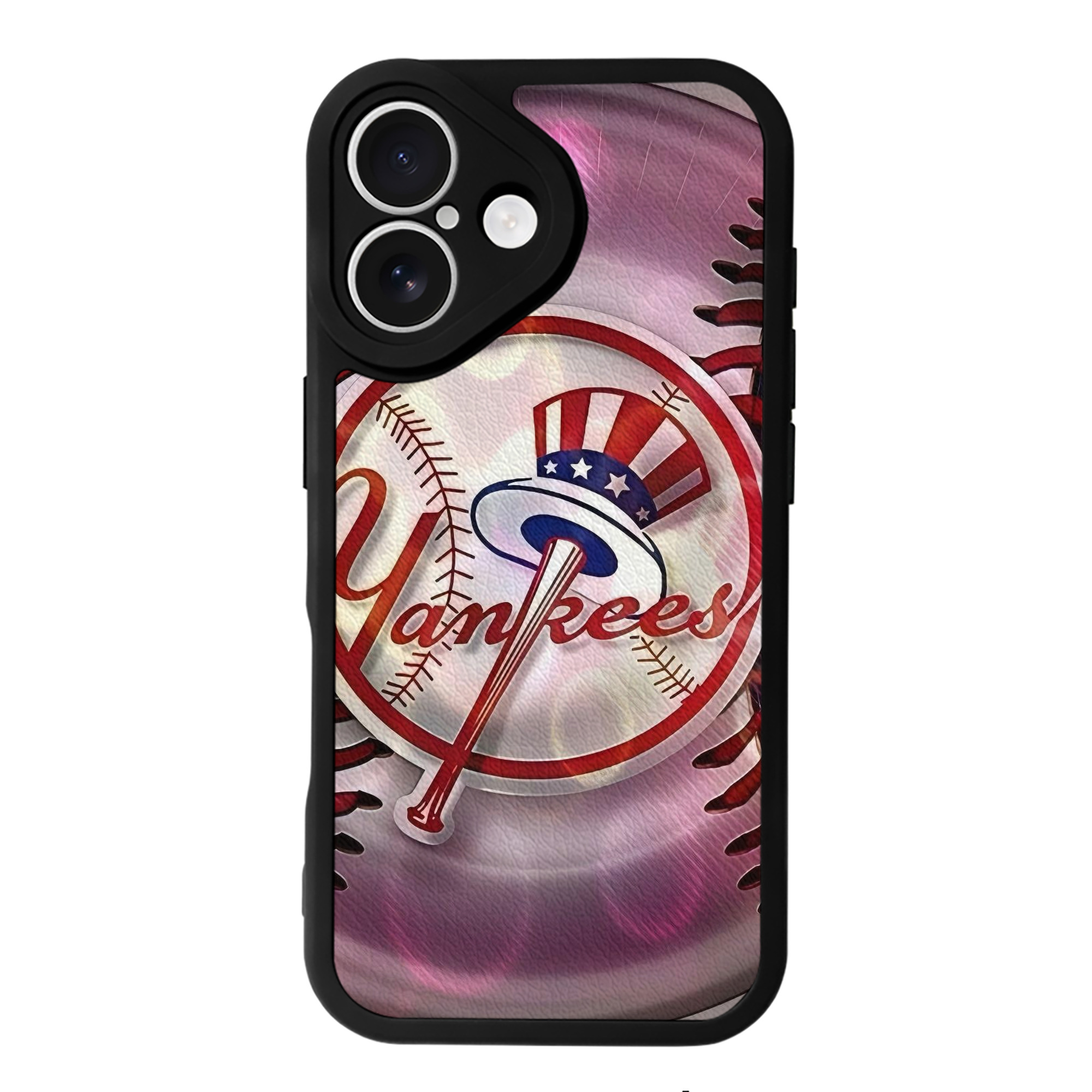 New York Yankees 244 IPhone 16 Silicone Leather Case – UV Print, Lambskin Texture – Perfect Fit, Wireless Charging Compatible, Scratch Resistant, Precise Cutouts – Stylish Protection For IPhone 16